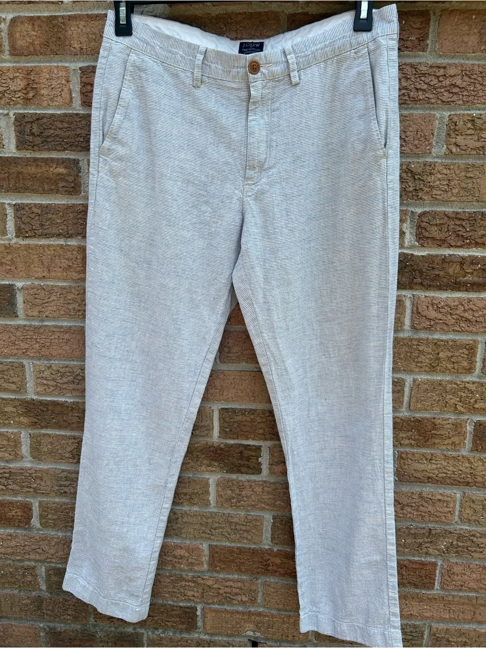 J. Crew Light blue / white horizontal stripe Men's Chino Pants 32x30